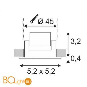 Встраиваемый спот (точечный светильник) SLV Tria 114400 - Схема