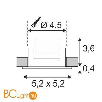 Встраиваемый спот (точечный светильник) SLV Tria 114416 - Схема