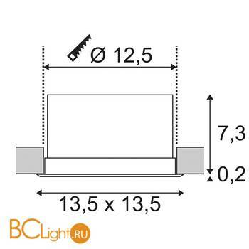 Встраиваемый спот (точечный светильник) SLV Verlux 112692 - Схема