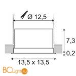 Встраиваемый спот (точечный светильник) SLV Verlux 112692 - Схема