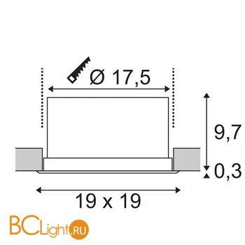 Встраиваемый спот (точечный светильник) SLV Verlux 112702 - Схема