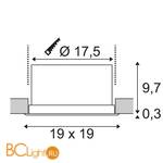 Встраиваемый спот (точечный светильник) SLV Verlux 112702 - Схема