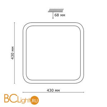 Потолочный светильник Sonex Kvadri 2014/D - Схема