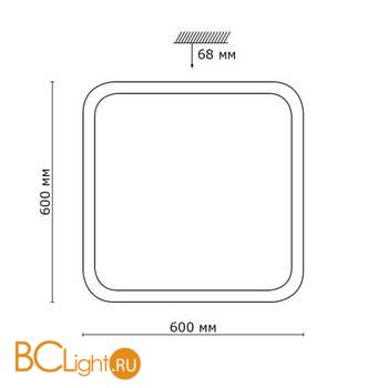 Потолочный светильник Sonex Kvadri 2014/F - Схема