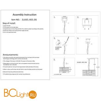 Подвесной светильник ST Luce Chiarezza SL665.403.06 - Схема