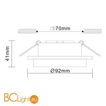 Встраиваемый светильник ST Luce Chomia ST206.408.01 - Схема