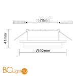 Встраиваемый светильник ST Luce Chomia ST206.408.01 - Схема