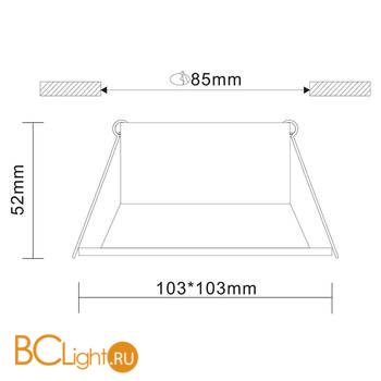 Встраиваемый светильник ST Luce Grosi ST207.518.01 - Схема