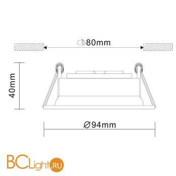 Встраиваемый светильник ST Luce Misura ST208.408.01 - Схема