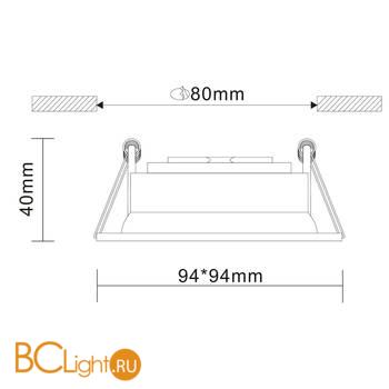 Встраиваемый светильник ST Luce Misura ST208.418.01 - Схема