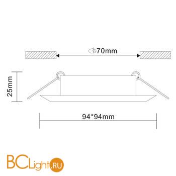 Встраиваемый светильник ST Luce Quosis ST204.508.01 - Схема