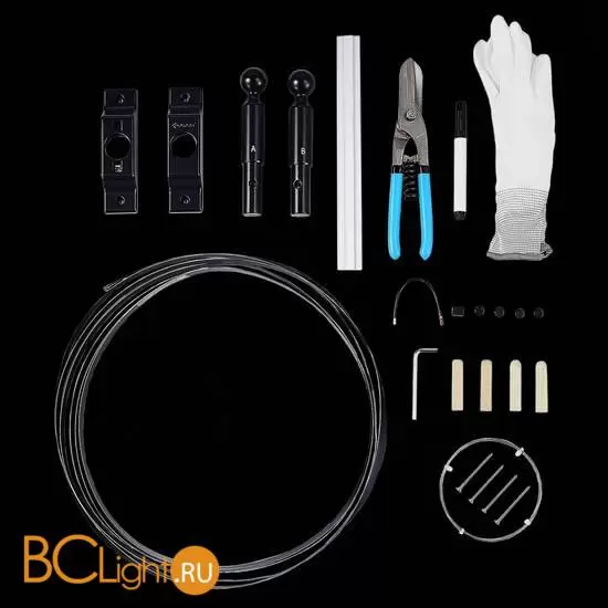 Тросовая световая система без источника света ST Luce Черный ST962.407.00 Тросовая световая система без источника света ST Luce Черный ST962.407.00