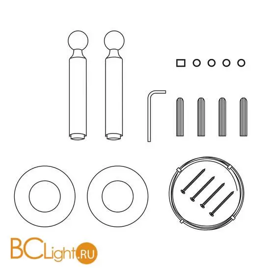 Монтажный комплект для тросовой световой системы ST Luce Черный ST963.409.00 Монтажный комплект для тросовой световой системы ST Luce Черный ST963.409.00