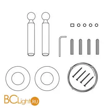 Монтажный комплект для тросовой световой системы ST Luce Черный ST963.409.00