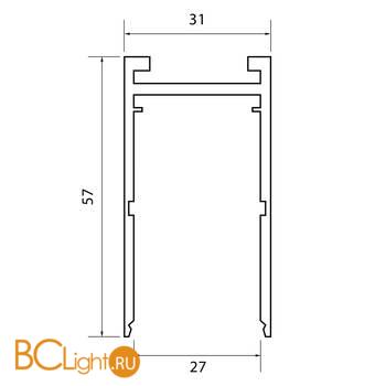 Шинопровод SKYLINE 220 накладной ST-Luce Черный ST015.419.00H - Схема