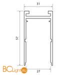 Шинопровод SKYLINE 220 накладной ST-Luce Черный ST015.419.00H - Схема