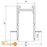 Шинопровод SKYLINE 220 встраиваемый ST-Luce Белый Длина 3 000мм ST021.539.00H - Схема