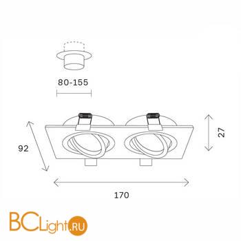 Встраиваемый светильник ST Luce ST251.408.02 - Схема