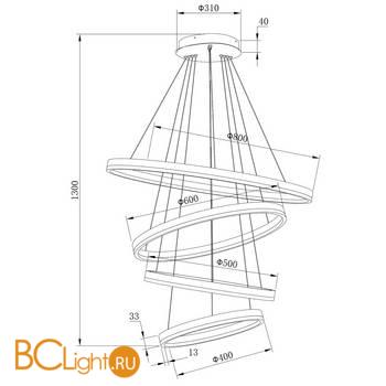 Подвесной светильник Stilfort Planetary 4005/11/04PL - Схема
