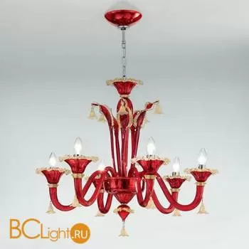 Люстра Sylcom Soffio 1464/6 RO.ORO