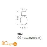 Потолочный светильник Sylcom Aphros 0302 CR - Схема