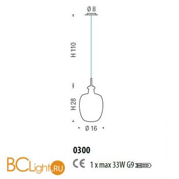 Подвесной светильник Sylcom Aphros 0300 AMT - Схема
