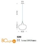 Подвесной светильник Sylcom Aphros 0280 CR - Схема