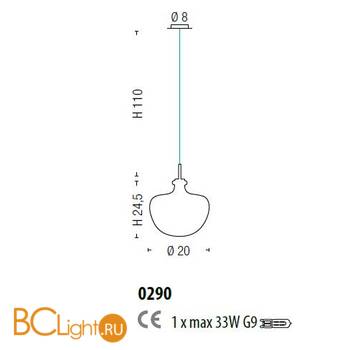 Подвесной светильник Sylcom Aphros 0290 GRY - Схема