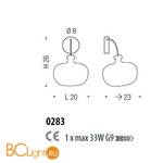 Бра Sylcom Aphros 0283 GRI - Схема