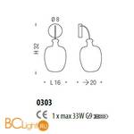 Бра Sylcom Aphros 0303 OCE - Схема