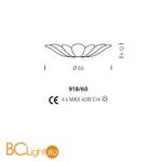 Потолочный светильник Sylcom Bembo 918/60 B CR - Схема