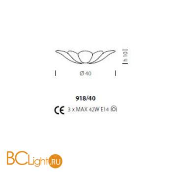 Потолочный светильник Sylcom Bembo 918/40 B CR - Схема