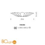 Потолочный светильник Sylcom Bembo 918/80 D ORO - Схема