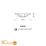 Потолочный светильник Sylcom Bembo 918/40 B RCR - Схема