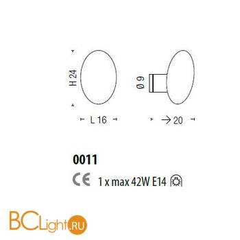 Настенно-потолочный светильник Sylcom Bitta 0011 CR - Схема