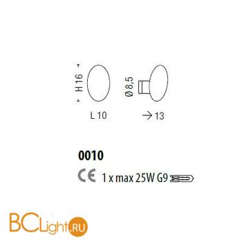 Настенно-потолочный светильник Sylcom Bitta 0010 CR - Схема