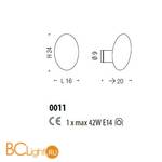 Настенно-потолочный светильник Sylcom Bitta 0011 FU - Схема