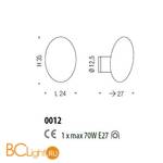 Настенно-потолочный светильник Sylcom Bitta 0012 FU - Схема