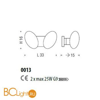 Настенный светильник Sylcom Bitta 0013 CR - Схема