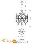 Люстра Sylcom Bucintoro 1798/8 PA CR - Схема