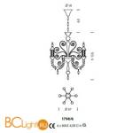 Люстра Sylcom Bucintoro 1798/6 PA BL.CR - Схема