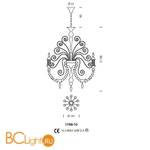 Люстра Sylcom Bucintoro 1798/10 PO FU.O - Схема