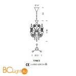 Люстра Sylcom Bucintoro 1798/3 PO AV.ORO - Схема
