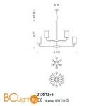 Люстра Sylcom Can Can 2120/12+6 BLAMT - Схема