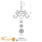 Люстра Sylcom Candiano 1533/16+8+4 K DEN - Схема