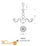 Люстра Sylcom Candiano 1531/12 K BLCR - Схема