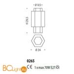 Потолочный светильник Sylcom Casa Blanca 0265 OCE - Схема
