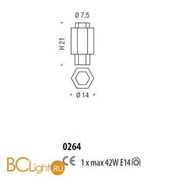 Потолочный светильник Sylcom Casa Blanca 0264 D GOL - Схема