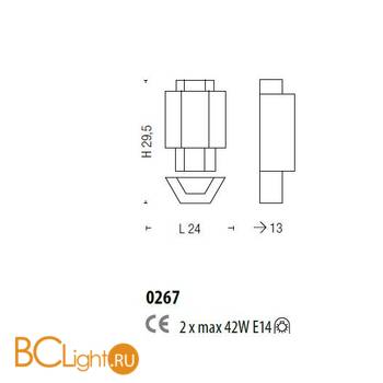 Настенный светильник Sylcom Casa Blanca 0267 FU - Схема