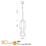 Подвесной светильник Sylcom Casa Blanca 0261 CR - Схема